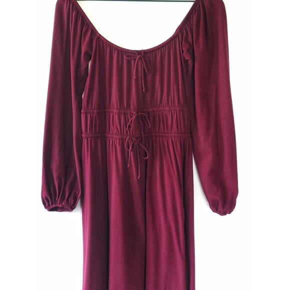 NEW Anthropologie Corseted Wine Midi Dress - Size Small - Picture 6 of 6